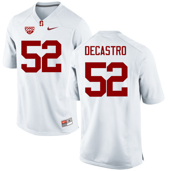 Men Stanford Cardinal #52 David DeCastro College Football Jerseys Sale-White